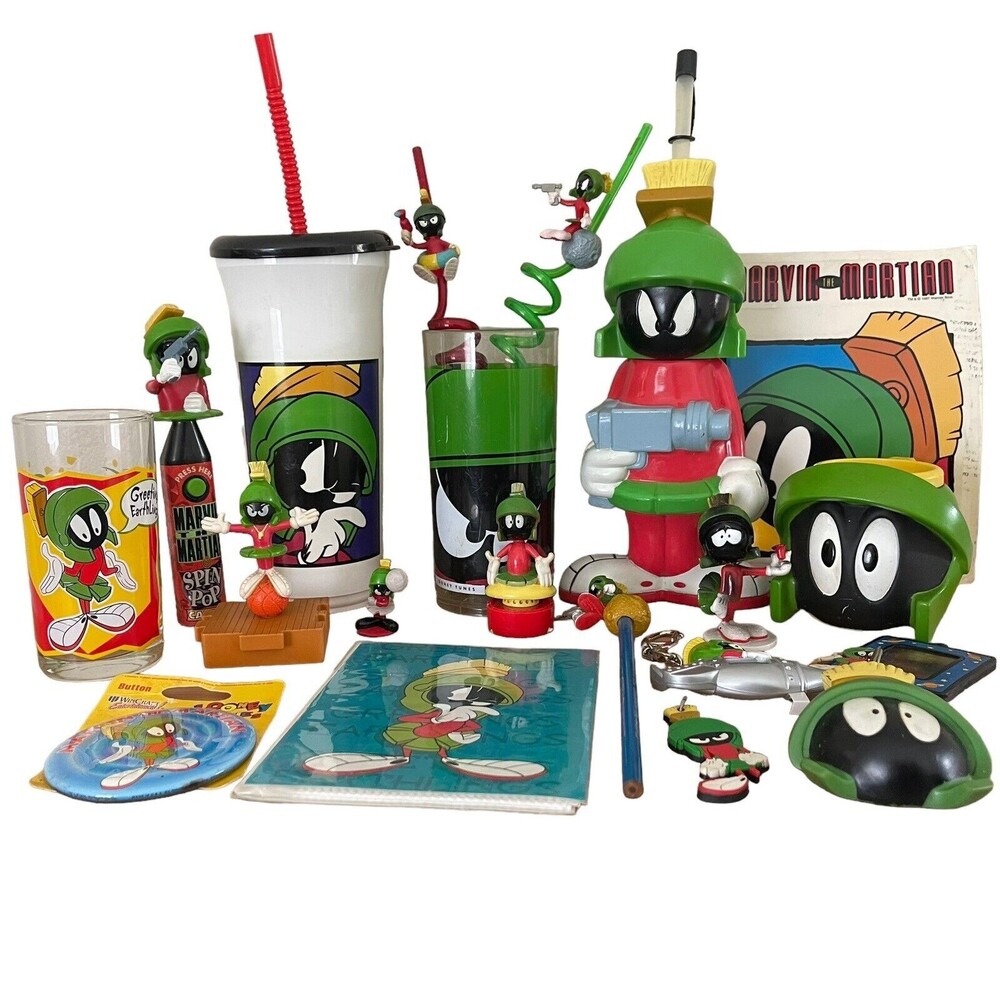 Marvin The Martian 90s Vintage Looney Tunes Cartoon Figures 20 Piece Collection